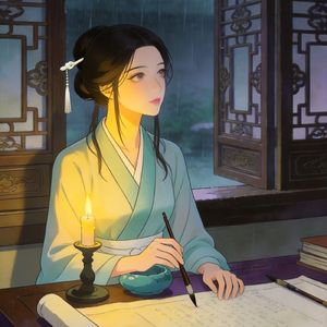 檐下听雨