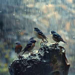 Rain’s Soft Hymn with Birds