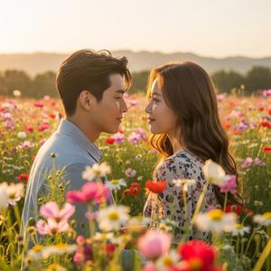 ดอกไม้ผลิบานกลางแสงตะวัน