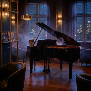 真夜中のラウンジで流れる洗練されたジャズ