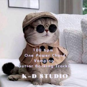 A#5/Bb5: 100 bpm One Power Chord Vamping Gutiar Backing Track