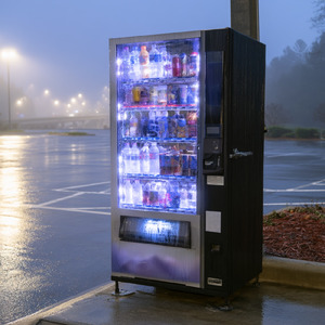 light from the vending machine