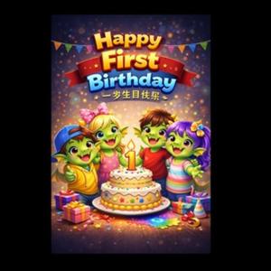Happy First Birthday (Mandarin)