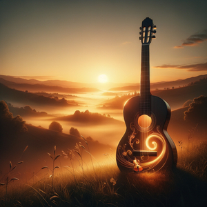 Serene Golden Guitar