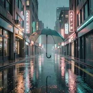 静かな夜の雨