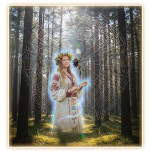 Pieśń o Srebrnej Nici – Pamięci Julii - pająk tka tęczowy most miedzy światami (slavic)