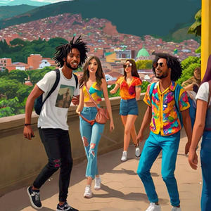 Parchado Fumando Tomando