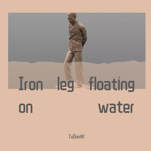 Iron leg floating on water