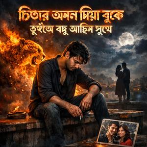 চিতার অনল দিয়া বুকে তুইতো বন্ধু আছিস সুখে