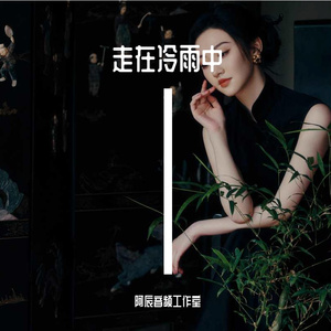 走在冷雨中