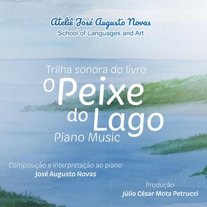 O elefante que ama viajar conversando com o peixe aventureiro no grande lago perto do mar