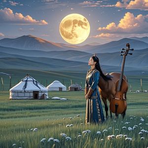 草原月色美-李荣