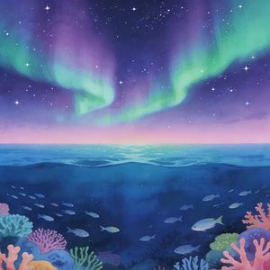 北极光与珊瑚海