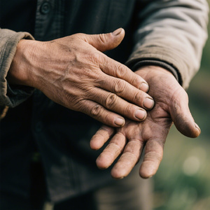 你别笑我粗糙的手