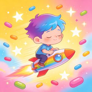 彩虹糖豆小火箭