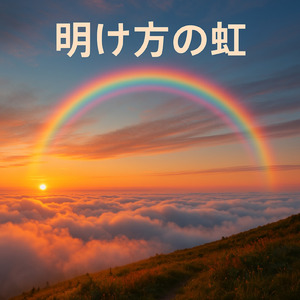 明け方の虹