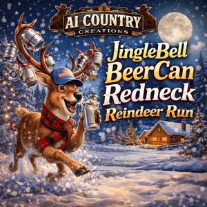 JingleBell Beer Can Redneck Reindeer Run