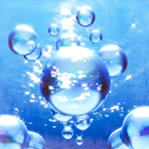 bubble-shaped (slowed)
