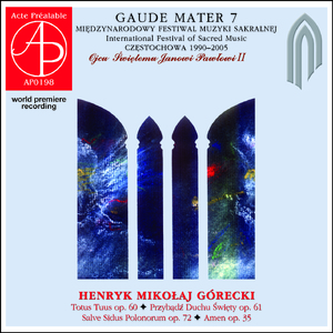 Salve Sidus Polonorum for Mixed Choir, Percussion, Two Pianos and Organ, Op. 72 "Cantata of St. Adalbert":No. 1, Per merita sancti Adalberti