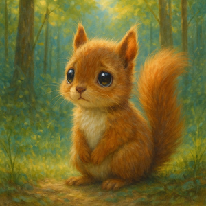 Trauriges Eichhörnchen