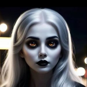 恐慌小男孩与银发白衣女鬼