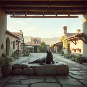 海豹男友与毛毛的晚风