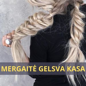 Mergaitė gelsva kasa