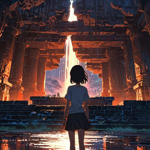 逆光のシルエット：魂の浄化