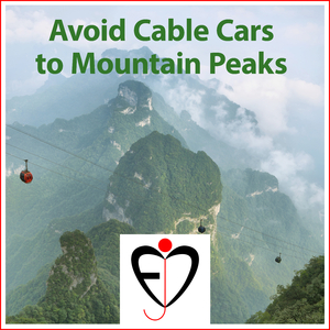 Vermeide Seilbahnen zu Berggipfeln