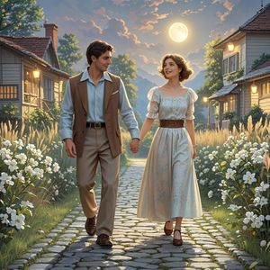 青石板上的月光