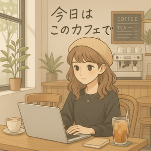 今日はこのカフェで