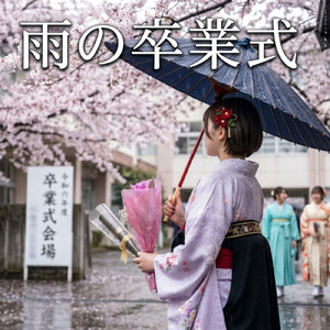 雨の卒業式
