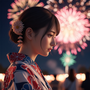 夜空に咲いたわたし#花火大会 by ぱとちゃん