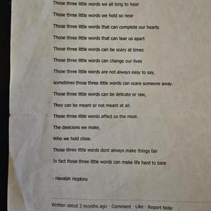 Those Three Little Words