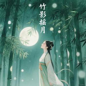 竹影摇月