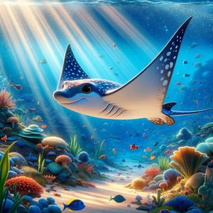 The Spotted Eagle Ray (Aetobatus narinari) Song for Kids | Nursery Rhymes [Educational]