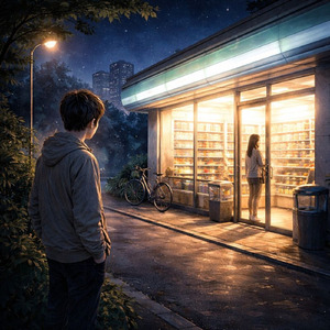 白いライトの下で