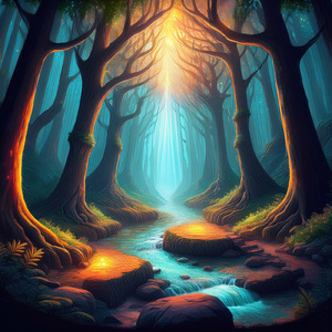 mysterious forest fairy