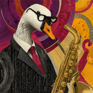 White Silhouette on Emerald