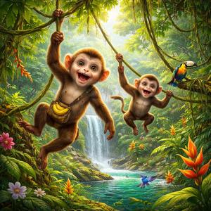 Les acrobates de la jungle