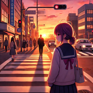 黄昏のシルエット