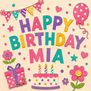Happy Birthday Mia (Power pop)