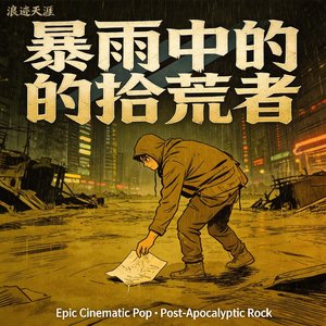 暴雨中的拾荒者