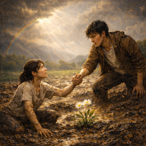 泥の波に乗って