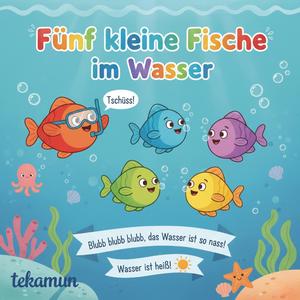 Fünf Kleine Fische Im Wasser