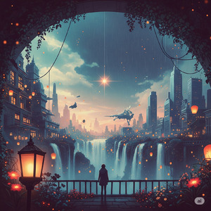 雨上がりの夜空に