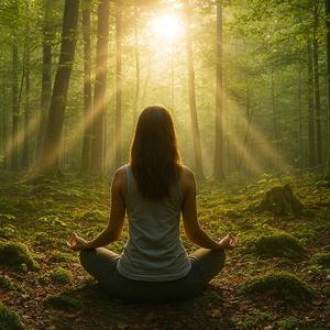 Morgentau im stillen Wald