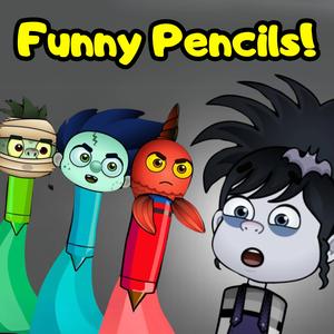 Funny Drawing Pencils vs Naughty Grey Crayon