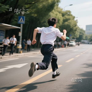 向前跑