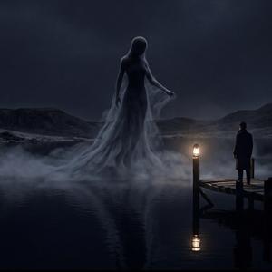 Over black water